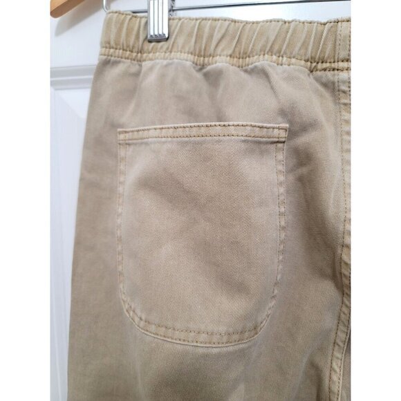 Converse Mens Beige Elastic Waist Jogger Pants With Black Drawstring Size XS - Picture 4 of 13